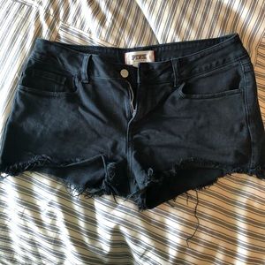 PINK Black Denim Shorts